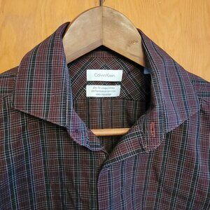 Calvin Klein Slim Fit Non-Iron Dress Shirt Men's Size M - 15 - 32/33